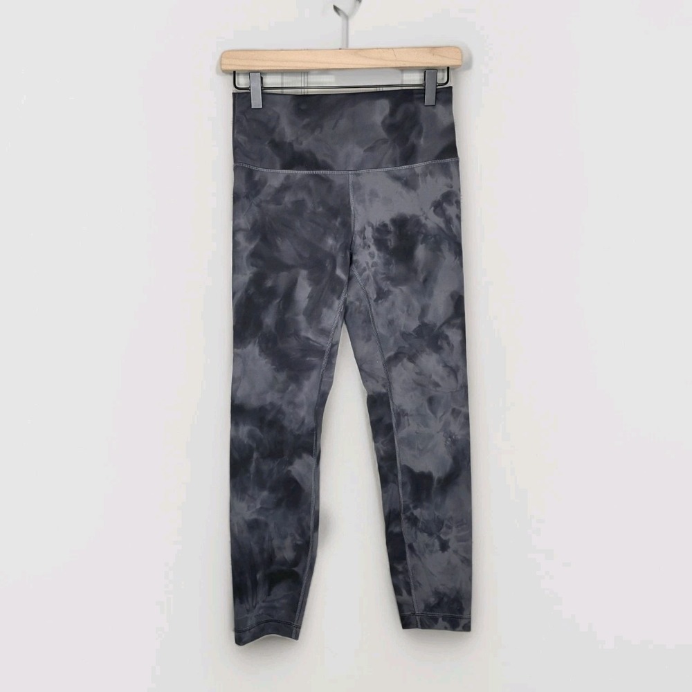 Lululemon Align High Rise 25" Diamond Dye Pitch Grey Graphite Grey Leggings Sz 8